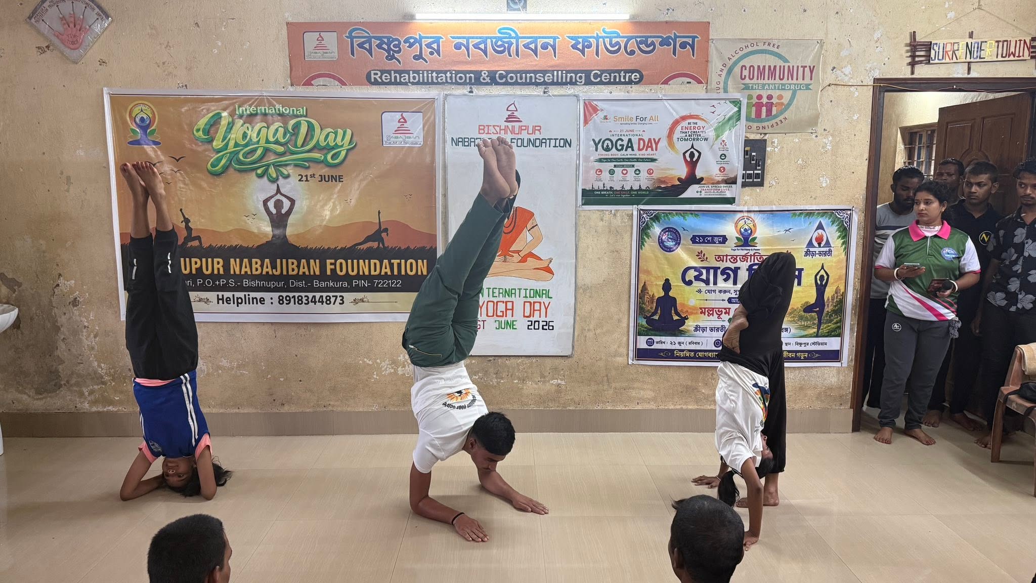Yoga activity at Nabajiban Foundation